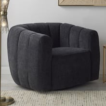 Voros Upholstered Swivel Armchair
